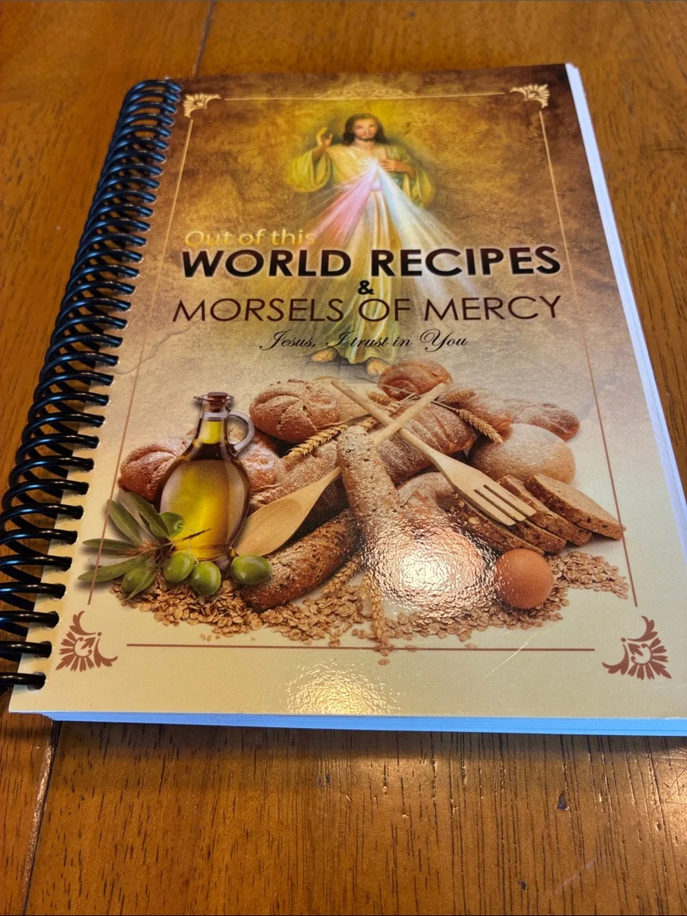 Vintage World Recipes & Morsels of Mercy Cookbook - Gold and Cream Cover